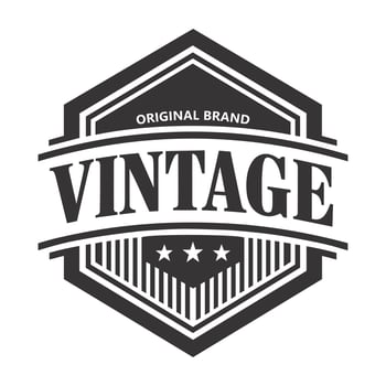 Vintage Badge Logo Design with Original Brand Text vector