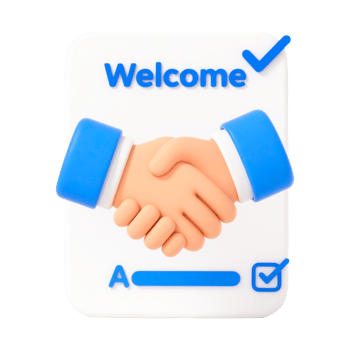 Welcome Handshake A 3D Cartoon Illustration png