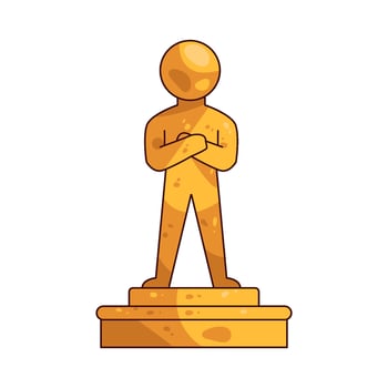 Illustration of Golden Film Reel Award vector