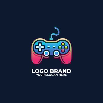 Vibrant Game Console Controller Logo vector