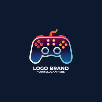 Simple Gaming Icon in Neon Colors vector