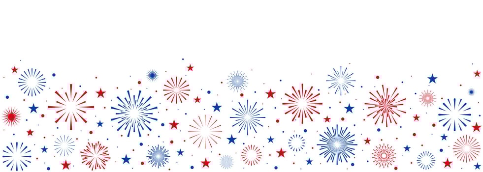 Fourth July background, 4th July border, Independence banner vector