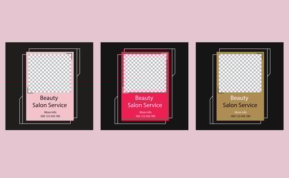 Elegant clean editable salon beauty spa promotion social media post template. vector