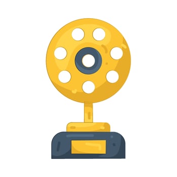 Illustration of Golden Film Reel Award vector
