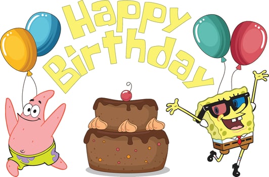 Happy Birthday SpongeBob vector