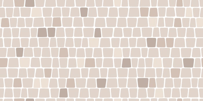 Paved stone simple seamless pattern. Pavement tile texture. Stone mosaic background. Cobble floor interior pattern. Block ancient sidewalk ornament. illustration isolated on white background. vector