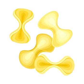Francesine dry pasta. Italian restaurant menu design illustration vector