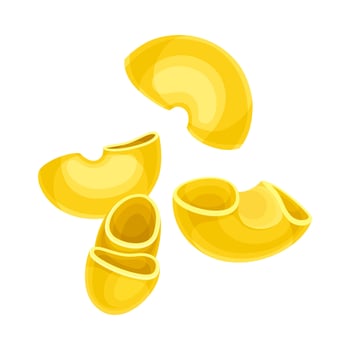 Pipe rigate dry pasta. Italian restaurant menu design illustration vector