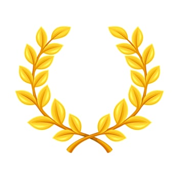Golden laurel wreath. Russian holiday victory sign illustration vector