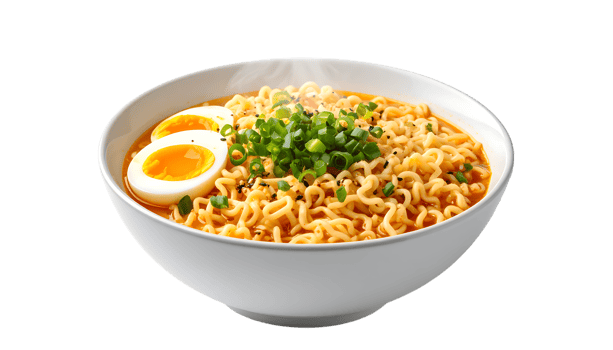Spicy Ramen Noodles with Egg A Delicious Asian Cuisine Bowl png
