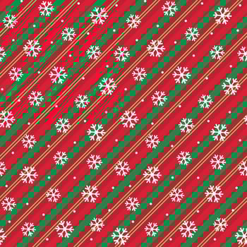 Seamless Stripes Pattern With Snowflakes For Christmas Paper Gift Wrap And Fabric Print vector