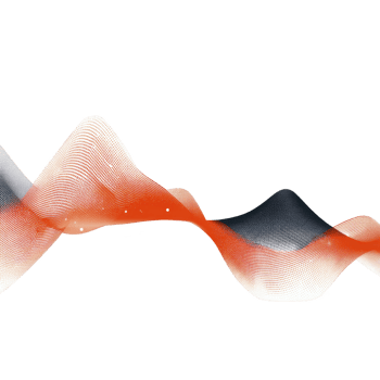 Dynamic abstract wave pattern with blend of orange, black, and white colors creates sense of movement and energy. smooth curves and gradient transitions evoke modern and futuristic feel png