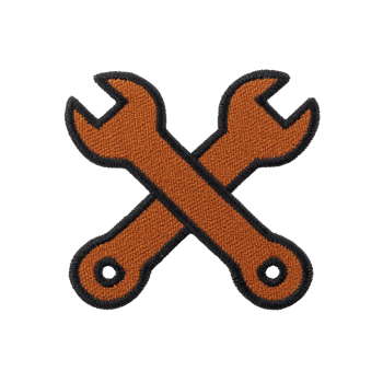 Crossed brown wrenches on transparency background symbolize repair and maintenance. textured design gives rugged, industrial feel, ideal for representing mechanical work or DIY projects png