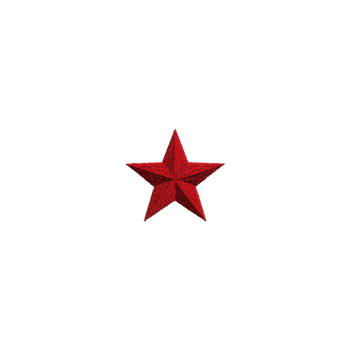 Vibrant red star with textured surface stands out against plain transparency background, symbolizing boldness and simplicity. star five pointed shape is classic and eye catching png