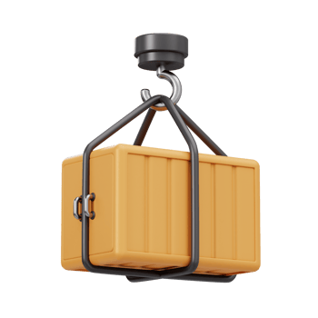 Industrial freight logistics 3d render png