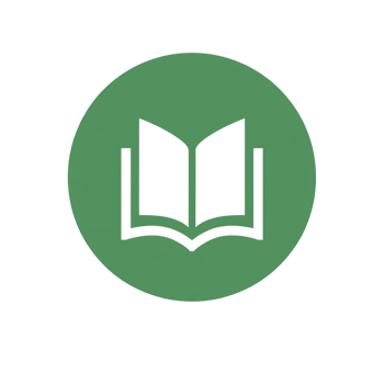 Open book icon is centered within green circle, symbolizing knowledge and learning. simple design is ideal for educational or library related themes png