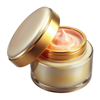 Luxury face cream jar isolated on transparent background png