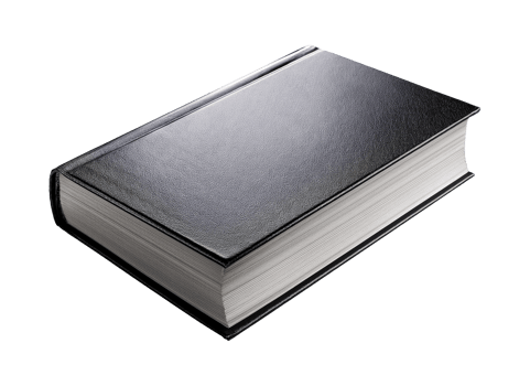 Glossy Hardcover Book Mockup in Angled Perspective png