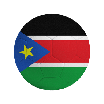 Soccer ball with flag of South Sudan png
