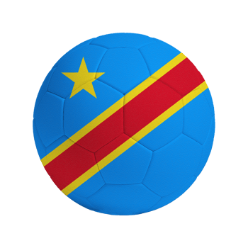 Soccer ball with flag of DR Congo png