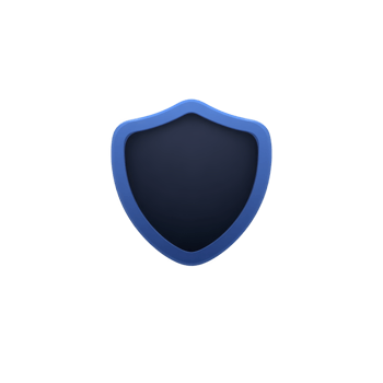 Blue and black shield icon symbolizes protection and security, often used in digital contexts to represent cybersecurity or privacy. sleek design conveys sense of modernity and reliability png