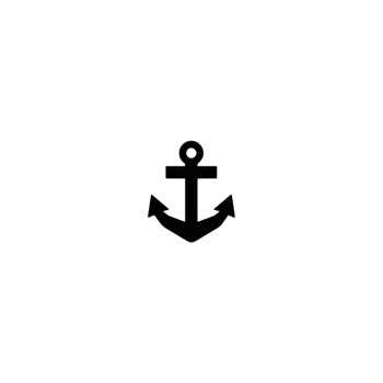 Anchor icon in black on transparent background symbolizes stability and strength, often used in nautical themes or maritime designs. Its simplicity makes it versatile for various applications png