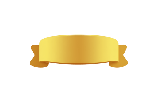 A golden ribbon banner with smooth gradient and elegant curves, perfect for adding touch of sophistication to designs or highlighting special text png
