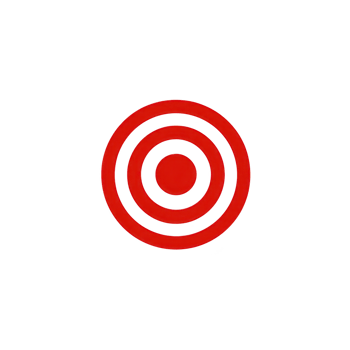 A red target symbol with concentric circles on transparency background, conveying focus and precision. design is simple and bold, often used in contexts related to aiming or goals png