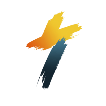 A this features dynamic brushstroke design with vibrant yellow and blue colors, creating bold and artistic impression. brushstroke appears to be painted with gradient effect, blending colors png