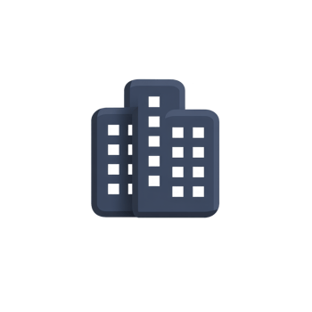 Minimalist illustration of dark blue building with multiple windows, representing urban architecture. design is simple and modern, conveying sense of city life and development png