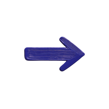 Blue arrow pointing to right on transparent background, symbolizing direction or movement. arrow has textured appearance, adding tactile feel to design png