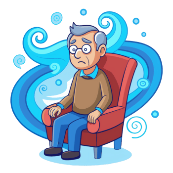 Man Suffering from Blood Pressure Drop png