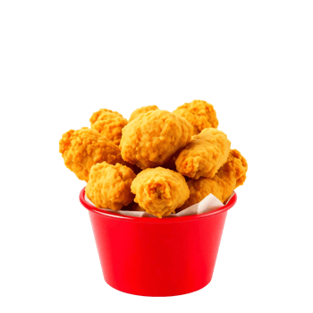 A red bucket filled with fried chicken png