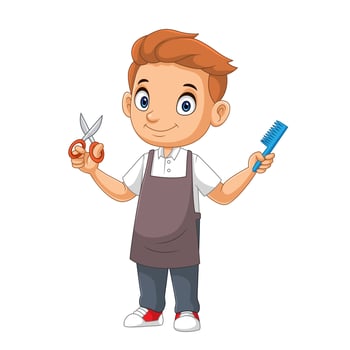 Barber cartoon isolated on white background vector