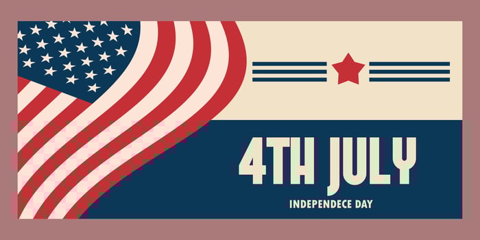 American USA Independence Day 4th July vector