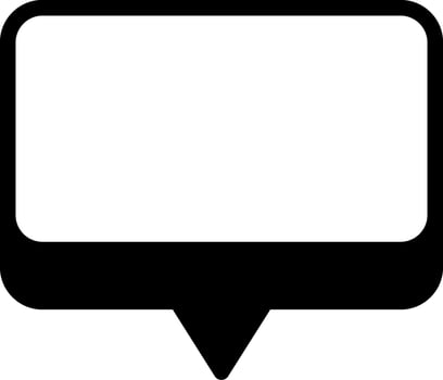 Basic Chat Solid Black Icon vector