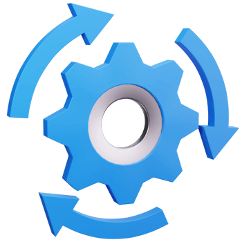 3D Icon Sync Gear Rotation png