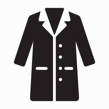 Professional lab coat design for medical professionals vector