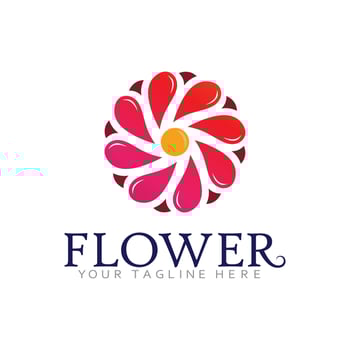 Delicate Flower Line Art Logo with Feminine Brand Appeal vector