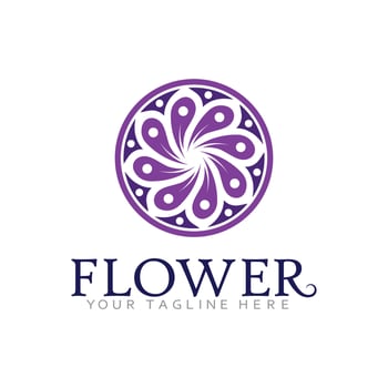 Clean Modern Floral Logo Featuring Nature-Inspired Visual Identity vector
