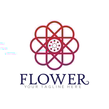 Abstract Flora Icon Featuring Leaves, Petals, and Gentle Curves vector