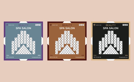 Beauty hair spa salon treatment promotion modern creative editable social media post design template. vector