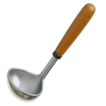 Wooden Ladle 3d Illustration png