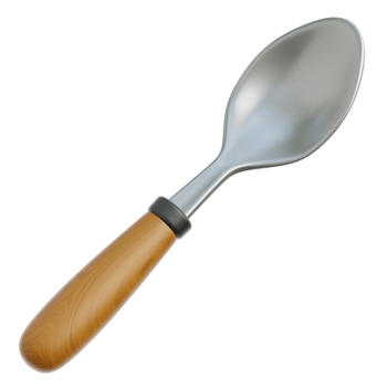 Wooden Spoon 3d Illustration png