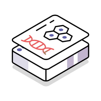 A trendy isometric icon of handwritten science notes vector