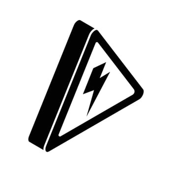 A well crafted isometric glyph icon of hazard warning vector