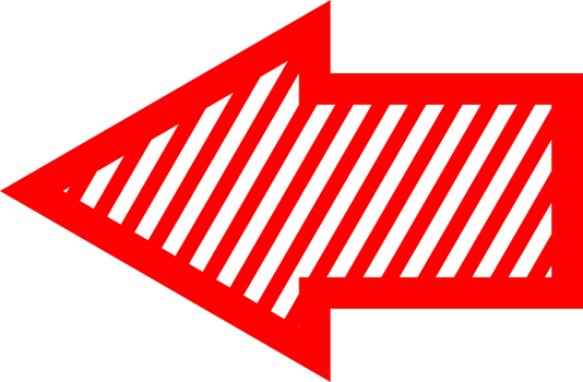 Red doodle line arrow png
