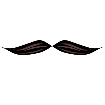 Pointed Gentleman Moustache png