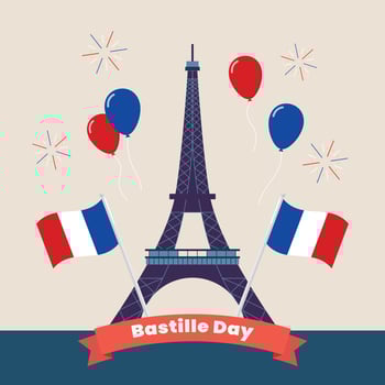 Happy Bastille Day vector