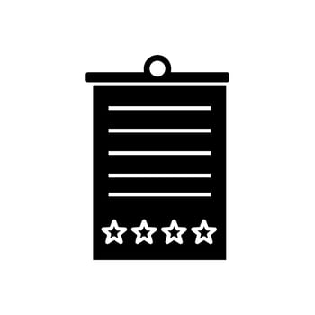 Star rating icon, concept illustration, glyph symbol, flat sign. vector